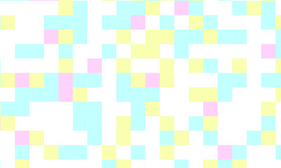 Abstract square pixel mosaic colorful background geometric seamless pattern in pastel colors. 8 bit