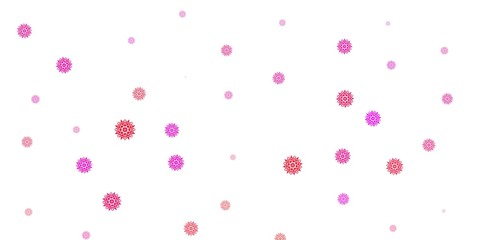 Light pink vector background with christmas snowflakes.