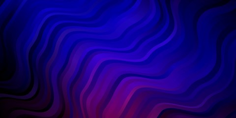 Obraz premium Dark Blue, Red vector background with bent lines. Illustration in abstract style with gradient curved. Template for your UI design.