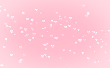 White heart. valentine's day abstract pink background .