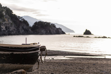 fishing boats on the beach