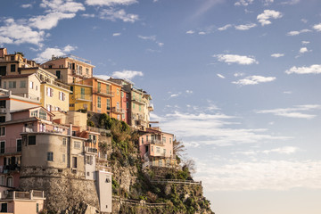 Obraz premium view of the city of the mediterranean sea Italy Cinque Terre
