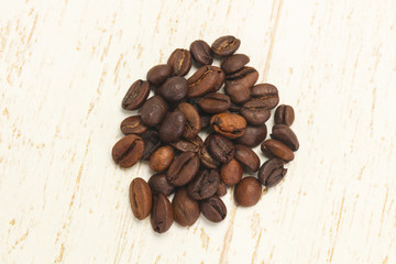 Roasted coffee beans for cooking