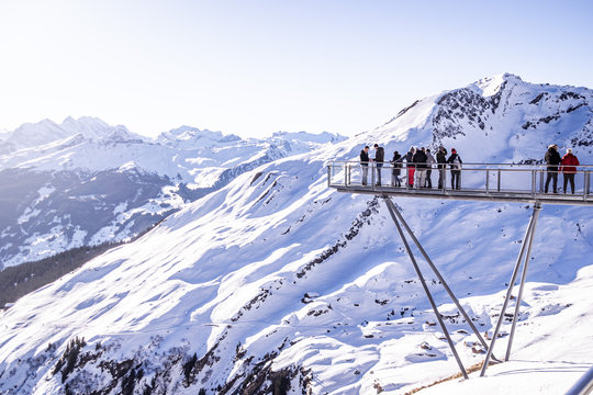ski resort in the Switzerland alps, viewpoint grindelwald