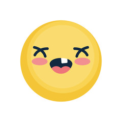 dizzy emoji icon, flat style