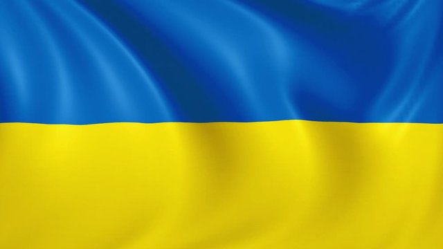 Ukraine flag waving in the wind with high quality texture in 4K National Flag of Ukraine 