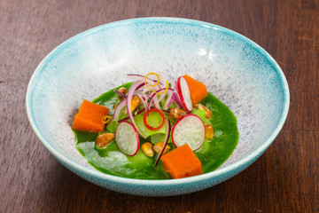 Ceviche with fish and vegetables