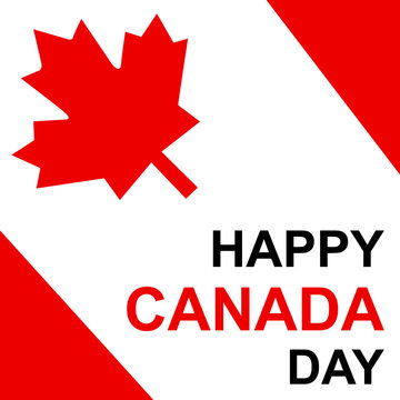 Canada Day vector illustration. Happy canada day greeting card poster