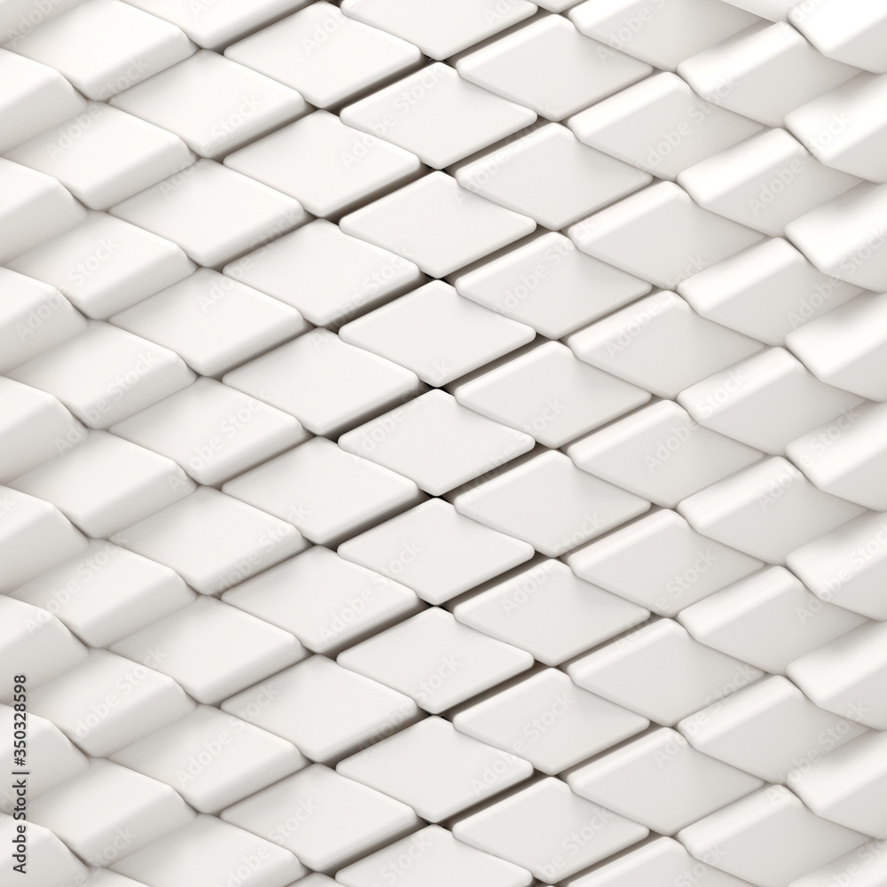 Poster 3d illustration of polygonal parametric pattern