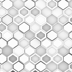 3d illustration of hexagonal parametric pattern - 350328587