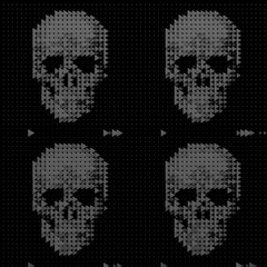 3d illustration of skull parametric pattern - 350328772