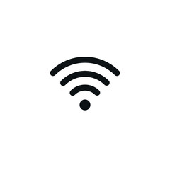 Minimal WLAN Icon - Outline Connection vector