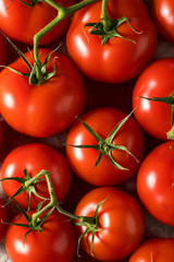 Raw Organic Vine Ripe Red Tomatoes