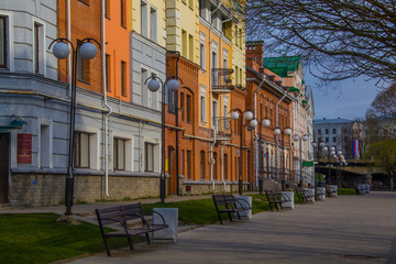 Fototapeta na wymiar street in Pskov, Russia