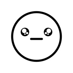 deception emoji face icon, line style