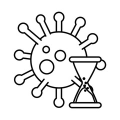 covid 19 coronavirus prevention clock time line style icon