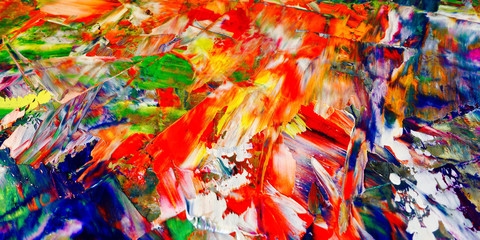 Colorful abstract background wallpaper. Modern motif visual art.  Mixtures of oil paint. Trendy...