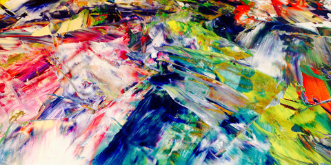 Colorful abstract background wallpaper. Modern motif visual art.  Mixtures of oil paint. Trendy...