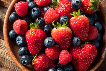 Fototapeta na wymiar Raw Organic Assorted Fresh Berries