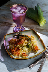 Broccoli Rabe Leek Mac N Cheese