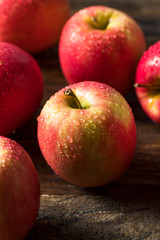 Fototapeta na wymiar Raw Organic Red Fuji Apples