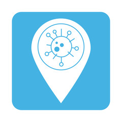 covid 19 coronavirus prevention pointer location navigation block style icon