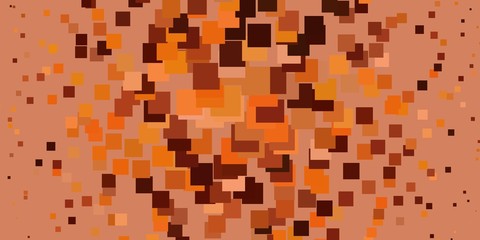 Light Orange vector texture in rectangular style. Colorful illustration with gradient rectangles and squares. Design for your business promotion.