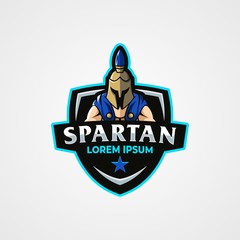 spartan roman warrior vector logo template design