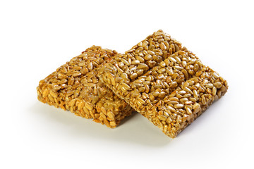 candy roasting, 
kozinaki on a white background