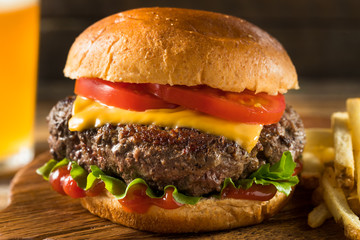 Homemade Grass Fed Cheeseburger