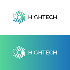 High tech logo. Icon vector.