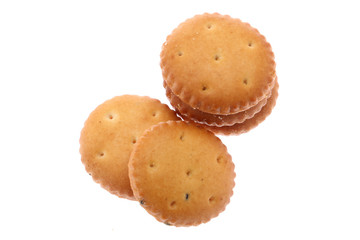 Chocolate chip And Salted cookie isolated on white background