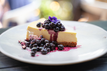 cheesecake with berries © Vita Kotvitska