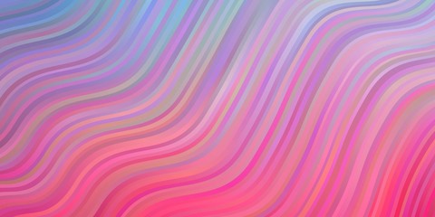 Light Blue, Red vector background with curves. Colorful illustration in abstract style with bent lines. Pattern for commercials, ads.