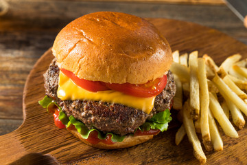 Homemade Grass Fed Cheeseburger