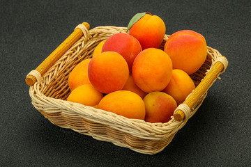 Fresh ripe sweet few apricots