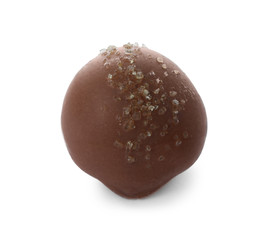 Delicious milk chocolate candy isolated on white