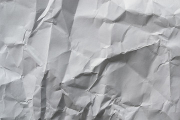 Obraz premium White crumpled sheet of paper