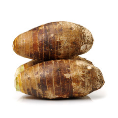 Taro on a white background