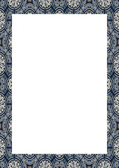 White Frame with Decorated Borders