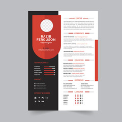Professional Creative resume template design. Professional jobs CV/Resume, Corporate work hire interview document.