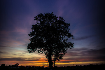 Fototapeta na wymiar Sunset in Ohe en Laak, Netherlands.