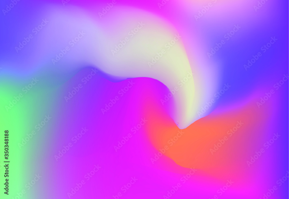 Poster iridescent holographic background with colorful gradient stains. multicolored vivid blurred backdrop