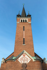 Fototapeta na wymiar Lutheran church in Szekesfehervar, Hungary.