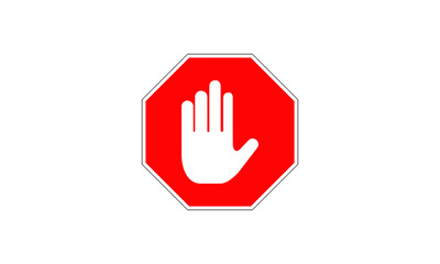 stop hand sign - obrazy, fototapety, plakaty