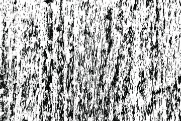 Grunge texture of natural wood board. Monochrome background of the distressed wood surface close-up, with streaks, spots, noise and grain. Overlay template. Vector illustration