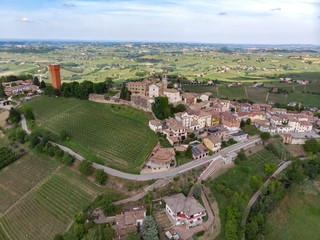Fototapeta na wymiar Calosso town, Costigliole d'Asti, Piedmont, Italy. Monferrato langhe wine tasting region