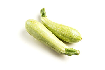 Fresh vegetable zucchini. Isolated on a white background. Squash. Dietary product. Of natural vegetables.