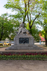 Obraz premium Hungarian World War memorial at the Zich park in Szekesfehervar, Hungary