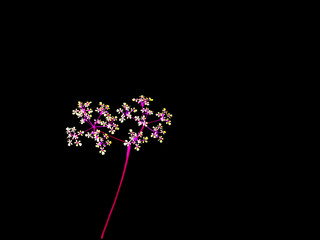 fleurs arbre dessin noir minimaliste